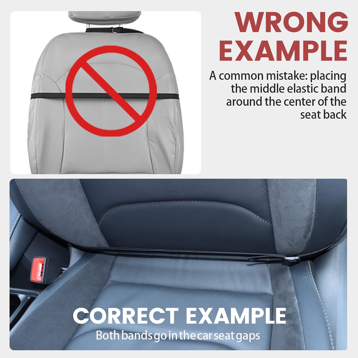Viaviat Car Seat Protector Large Kick Mat 2 Pack Durable Water Resistant Auto Seat Back Covers with 2 Mesh Pockets Protection Against Dust Mud Scratches (Black, 2-Pack)