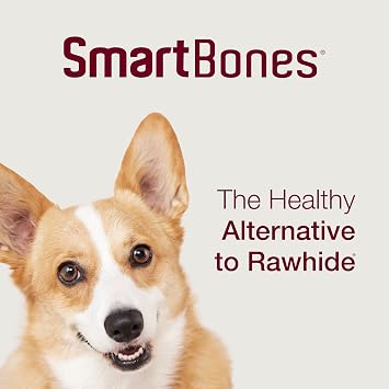 SmartBones SmartChips with Real Peanut Butter, Rawhide-Free Chews for Dogs, 12 Count