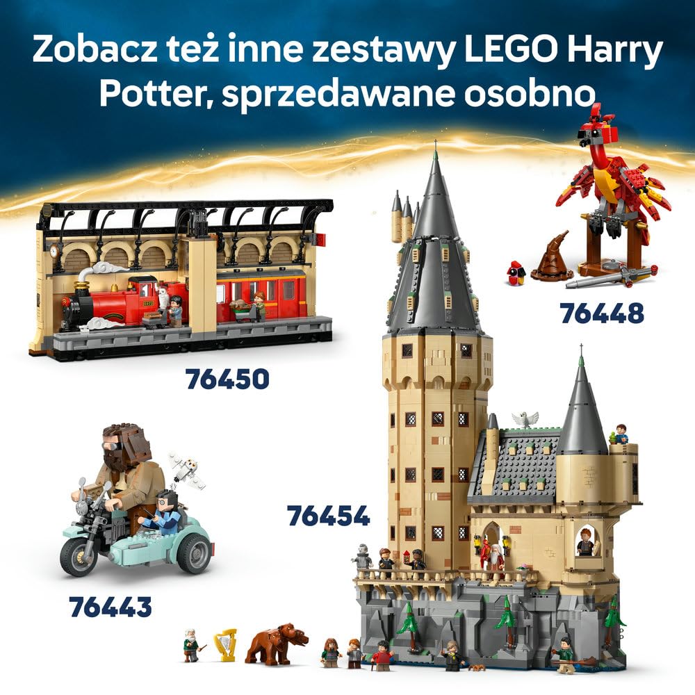 LEGO Harry Potter Potworna księga potworów z zębami 76449 | księga do zbudowania, zestaw z figurkami, prezent dla fana Harry’ego Pottera 9+, 518 elementów