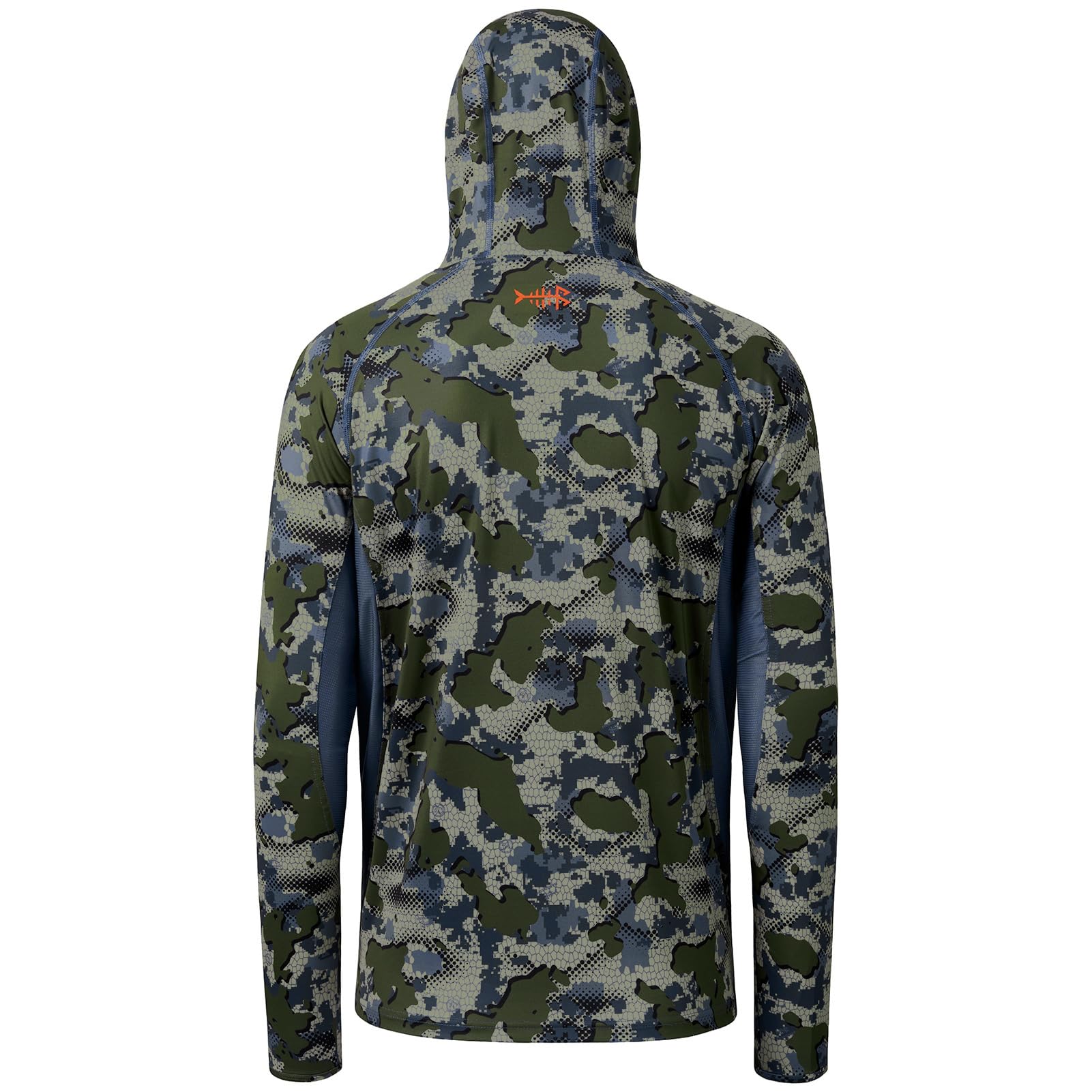 BASSDASH Camisas de caza UPF 50+ para hombre con máscara de manga larga con capucha de camuflaje