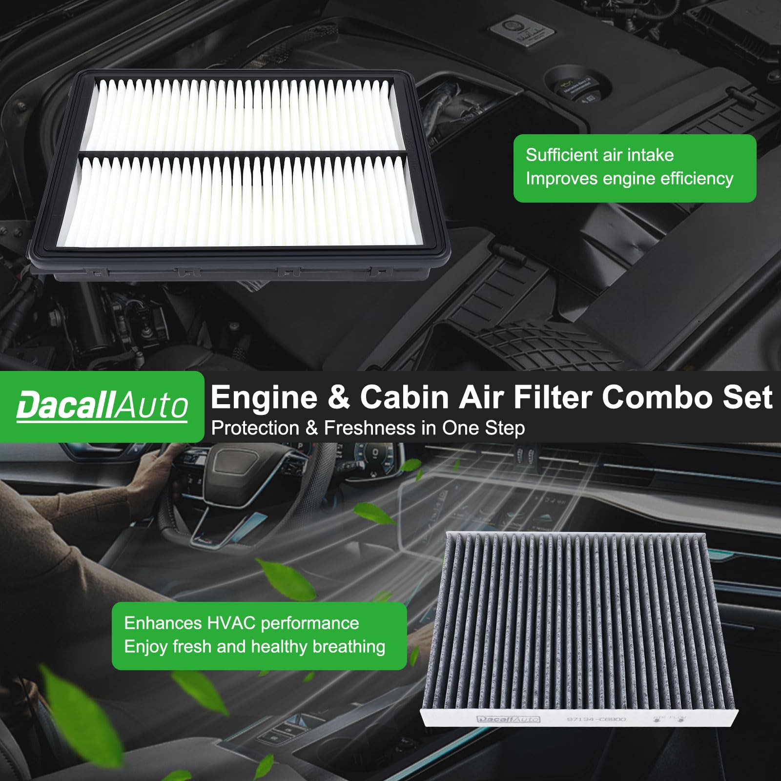 Cabin & Engine Air Filter Fit For KIA SORENTO/ L4 2.0L (2016 CF12161