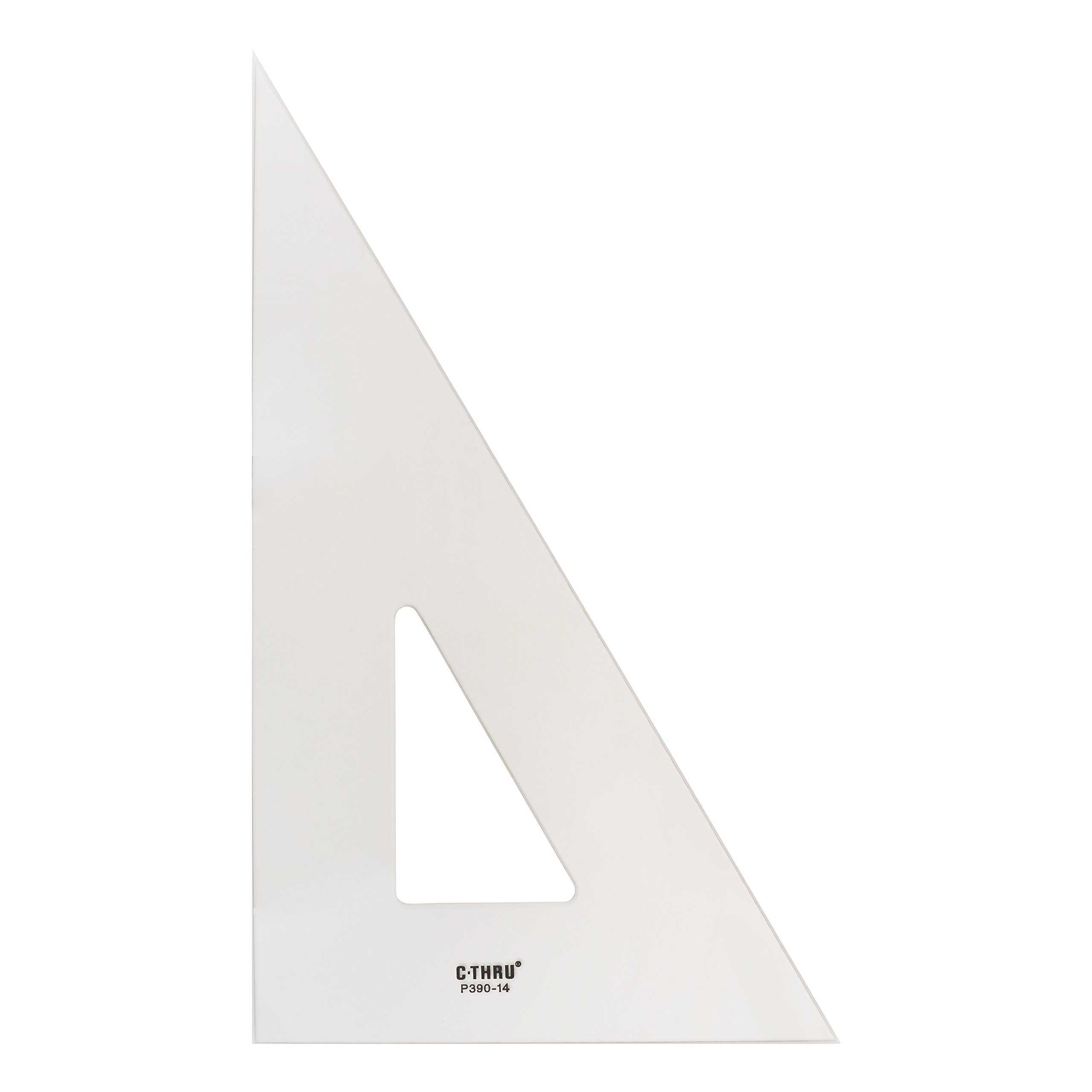 Westcott P390-14 Profi-Dreieck, 35,5 cm, 30/60 Grad, transparent