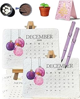 Eco-Friendly Plantable Love Seed Calendar 2026, Sustainable Monthly Gree...