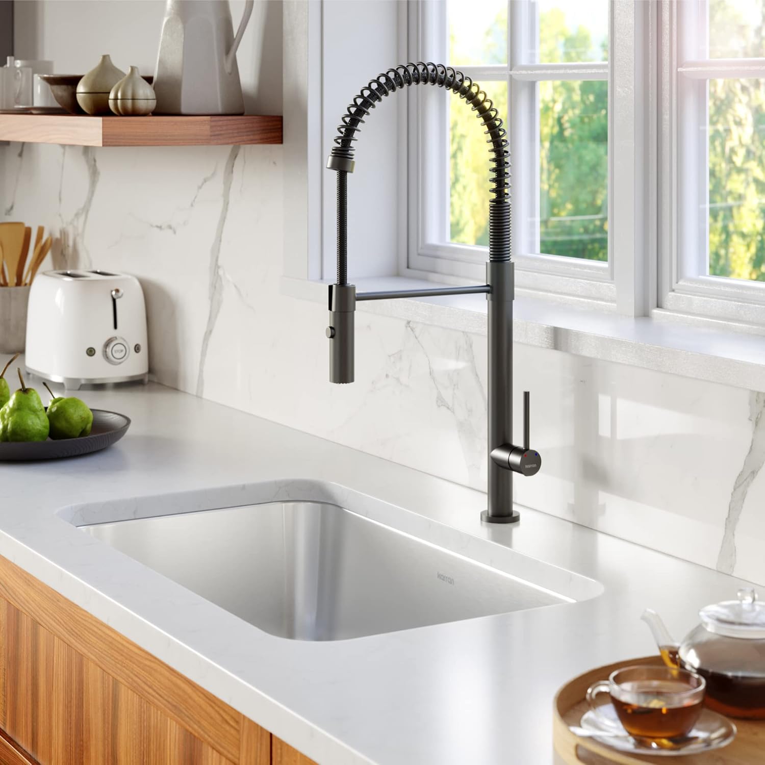 Karran 30" Undermount 16-Gauge Extra-Large Single Bowl Stainless Steel Kitchen Sink Kit