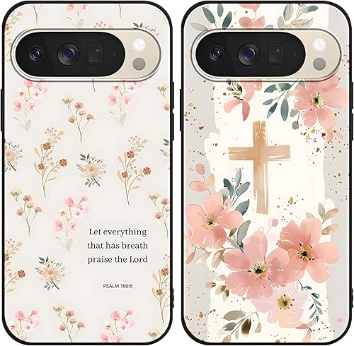 Aoldimu 2 Pack Cartoon Floral Phone Case for Google Pixel 10 Pro XL 6.8",Cute Ka
