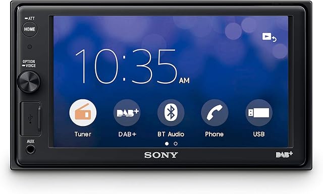 Sony XAV-AX1005DB Media Receiver (6.2 Inch, with Bluetooth and Apple CarPlay) with DAB+ Receiver - Black