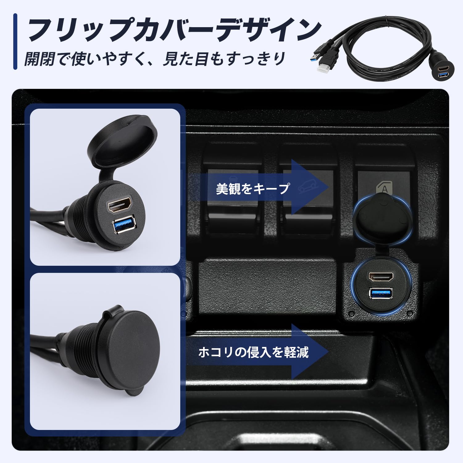 Amazon | Kotesoto ジムニー JB64W・シエラ JB74W USB HDMIソケット