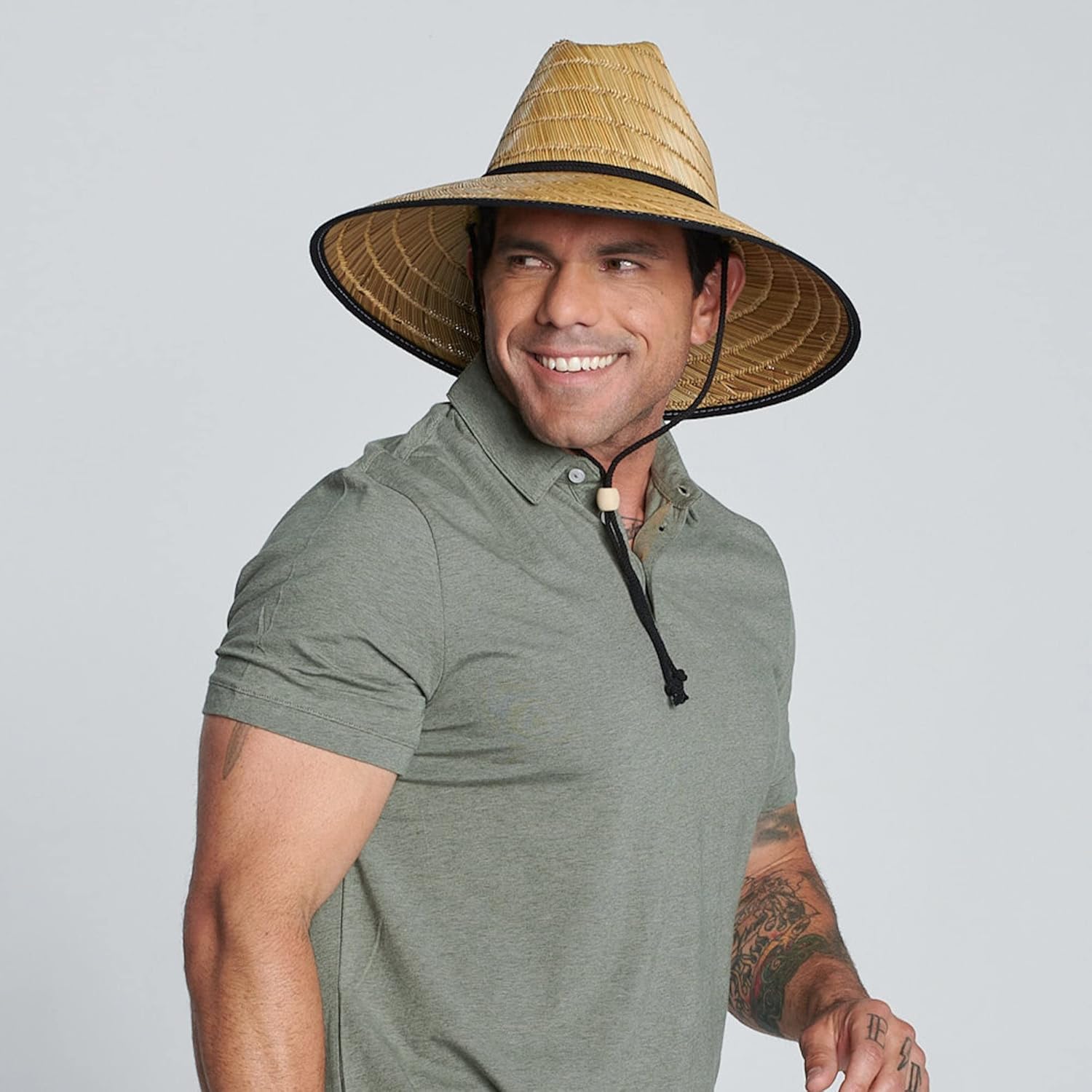 San Diego Hat Co. Men's Raffia and Straw Sun Hat, Natural/Black, One Size at  Men’s Clothing store