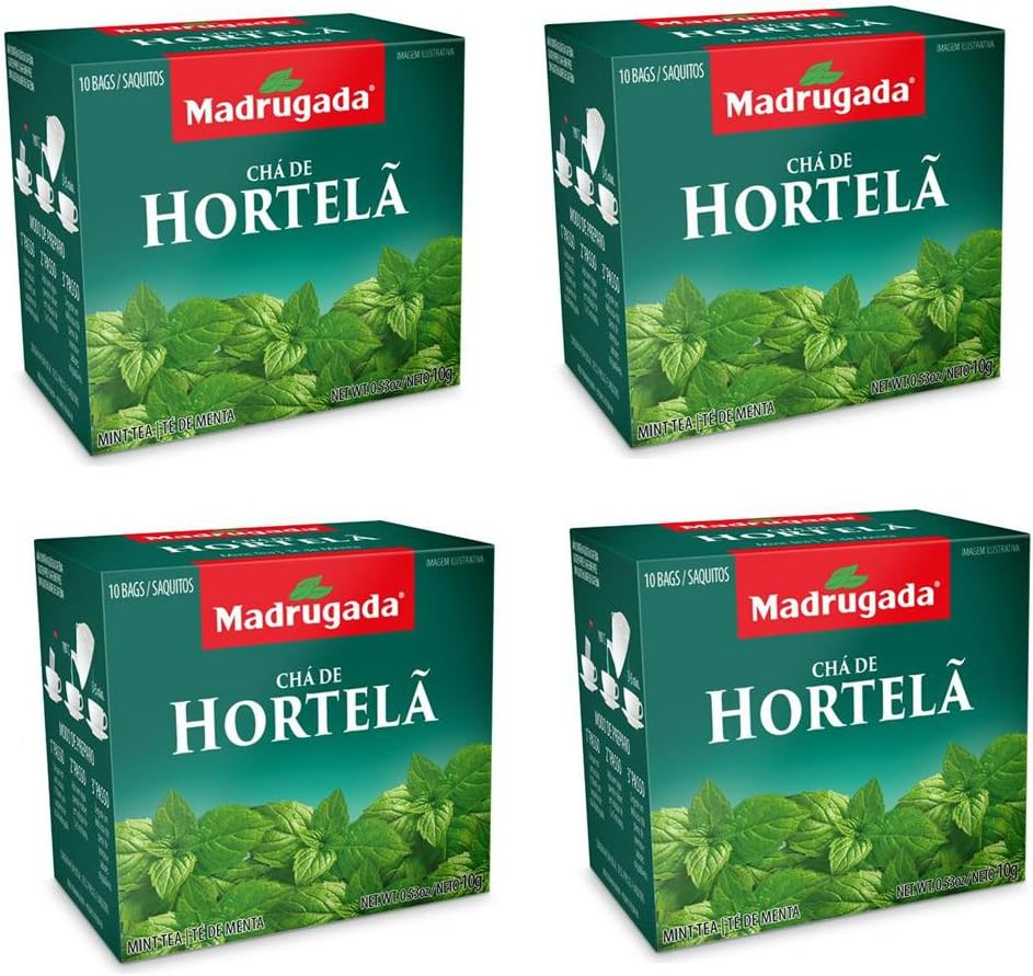 Cha de Hortela - Mint Tea for Oral Health Bad Breath - Natural - 40 Bags