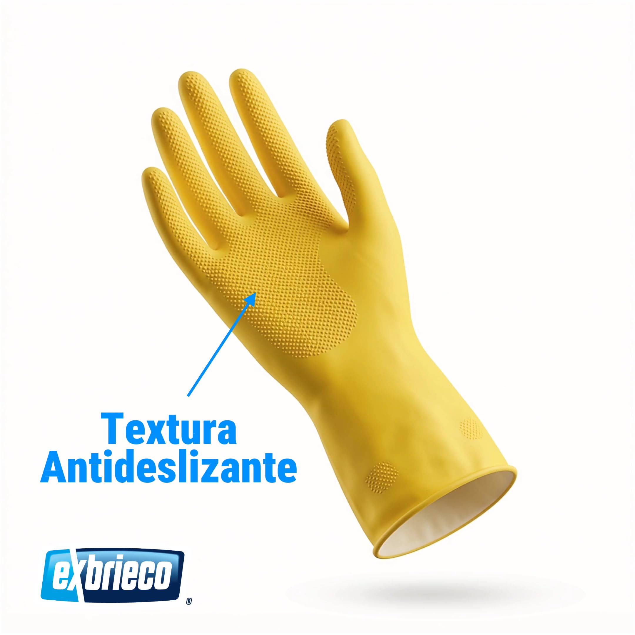 Pack Guantes de Goma, Antideslizantes, Látex, Extragruesos, Interior Algodón Satinado, Impermeables y Flexibles, Máxima Comodidad para Limpieza Hogar e Industrial, Tallas de 6 a 9, Amarillo