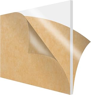 SimbaLux 12x12 Clear Cast Acrylic Plexiglass Sheet 3/8" Thick - Durable Plexi Glass Panel for DIY Signs, Displays, Crafts & Projects