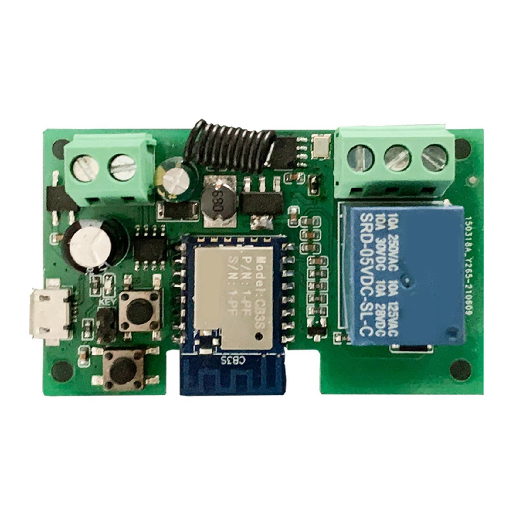 2 relés WiFi Tuya Smart Life App de 12 V, módulo de interruptor, mando a distancia, temporizador, autobloqueo, funciona con casa, control de 2 vías