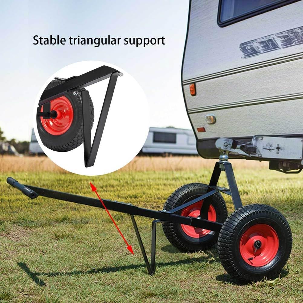 Trailer Dolly with 2 Inch Ball, 700 lb Capacity, Manual Tow Trailer Mover with 13" Pneumatic Tires for Boat, RV, Camper, Utility, Cargo Trailer, Black