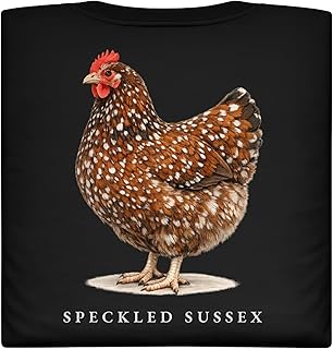 Speckled Sussex Chicken T-Shirt – Sussex Breed Tee, Backyard Chicken Owner Shirt, Farm Poultry Graphic Tee