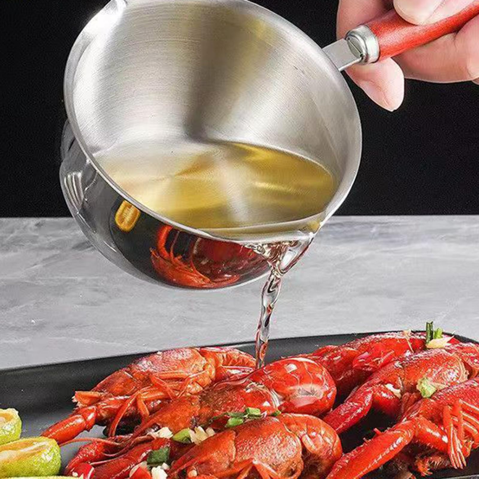 Petite Casserole à Lait En Acier Inoxydable Avec Bec Verseur