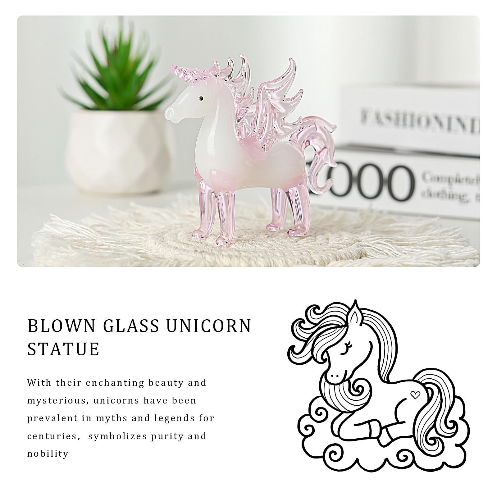 LONGWIN Model LSSJBJ383AN1UN Pink Unicorn with Wings