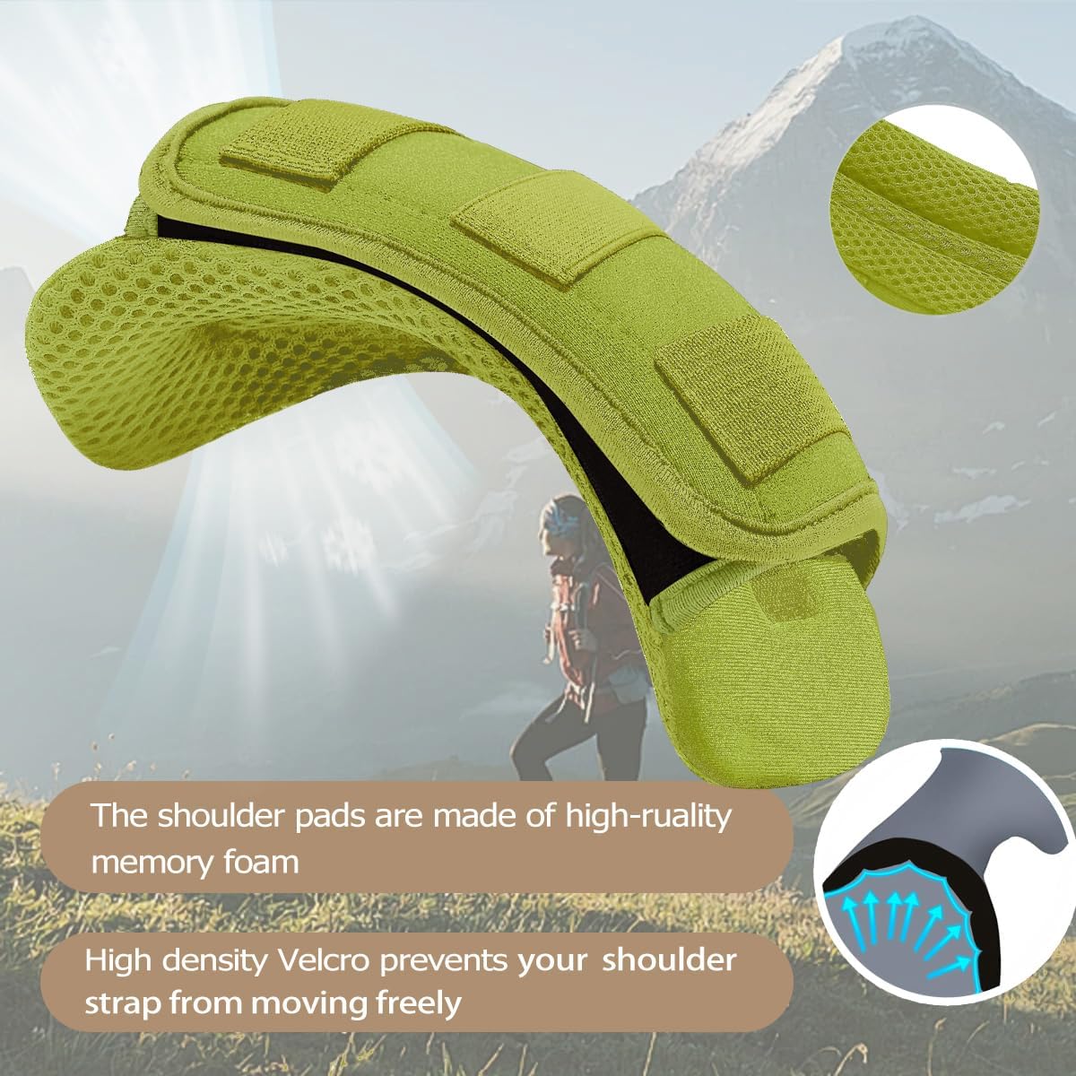 ZINMARK 2Pcs Thick Cushioned Shoulder Pads, Anti-Slip Design and Breathable Mesh Pads for Shoulder Strap,Soft and Comfortable - Image 4