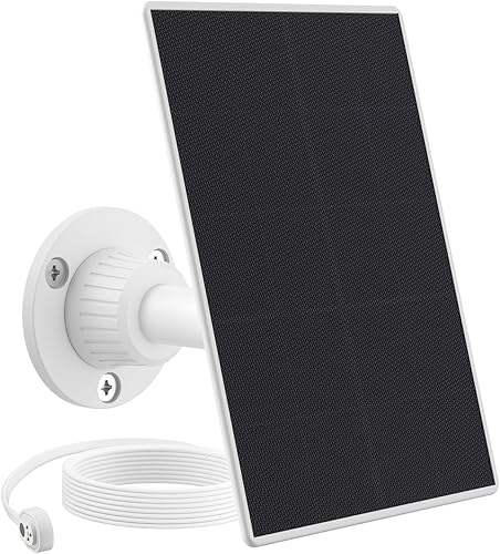 Cargador de panel solar compatible con cámaras Arlo Pro 5S 2K, Pro 4, Pro 3, Ultra 2 y Spotlight Go 2, repuesto VMA5600 para cámara de seguridad