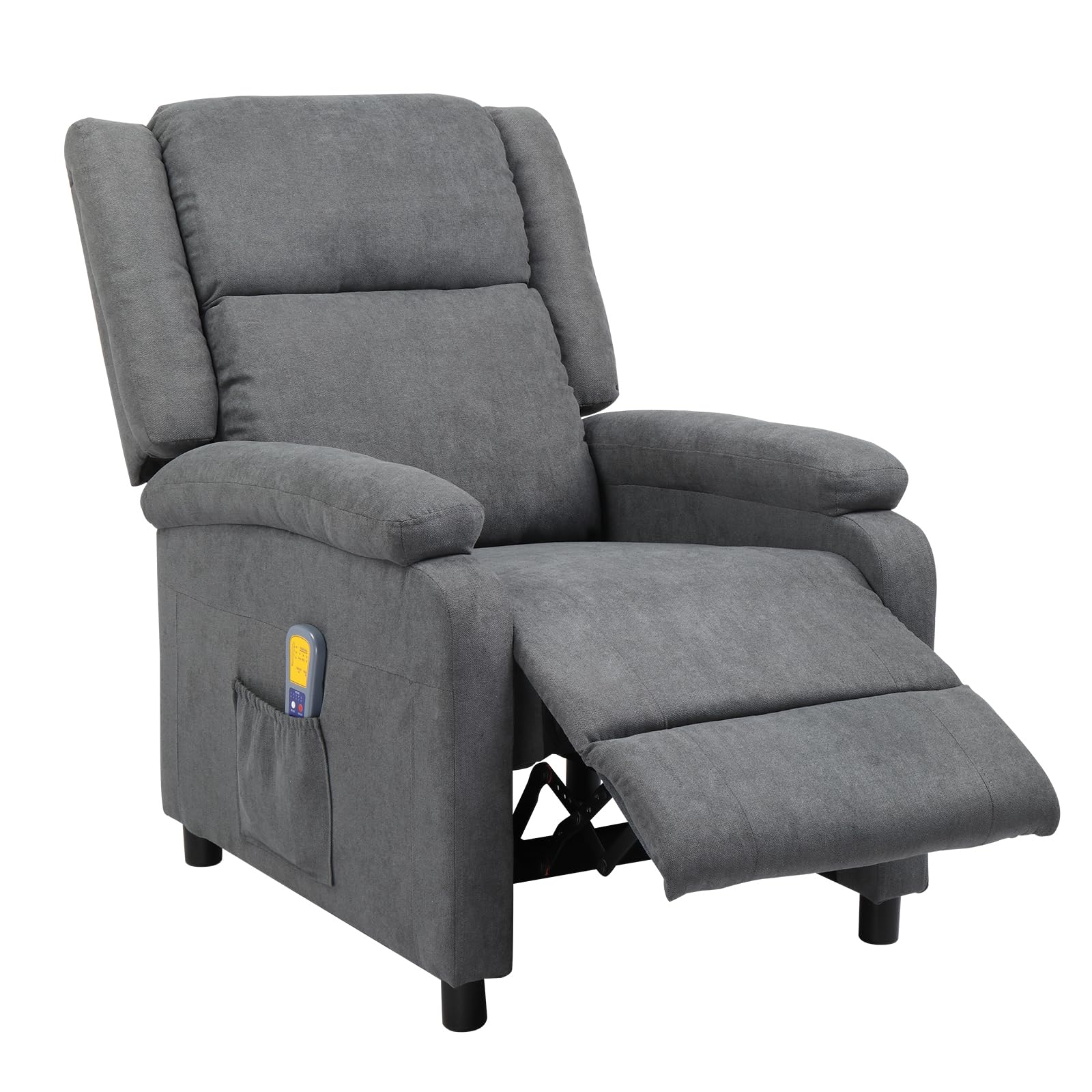 LEADZM Fauteuil Inclinable, Massage Électrique et Chauffage, Fauteuil Inclinable avec Dossier Basculant à Commande Humaine, Fauteuil TV pour Chambre à Coucher, Salon et Home Cinéma