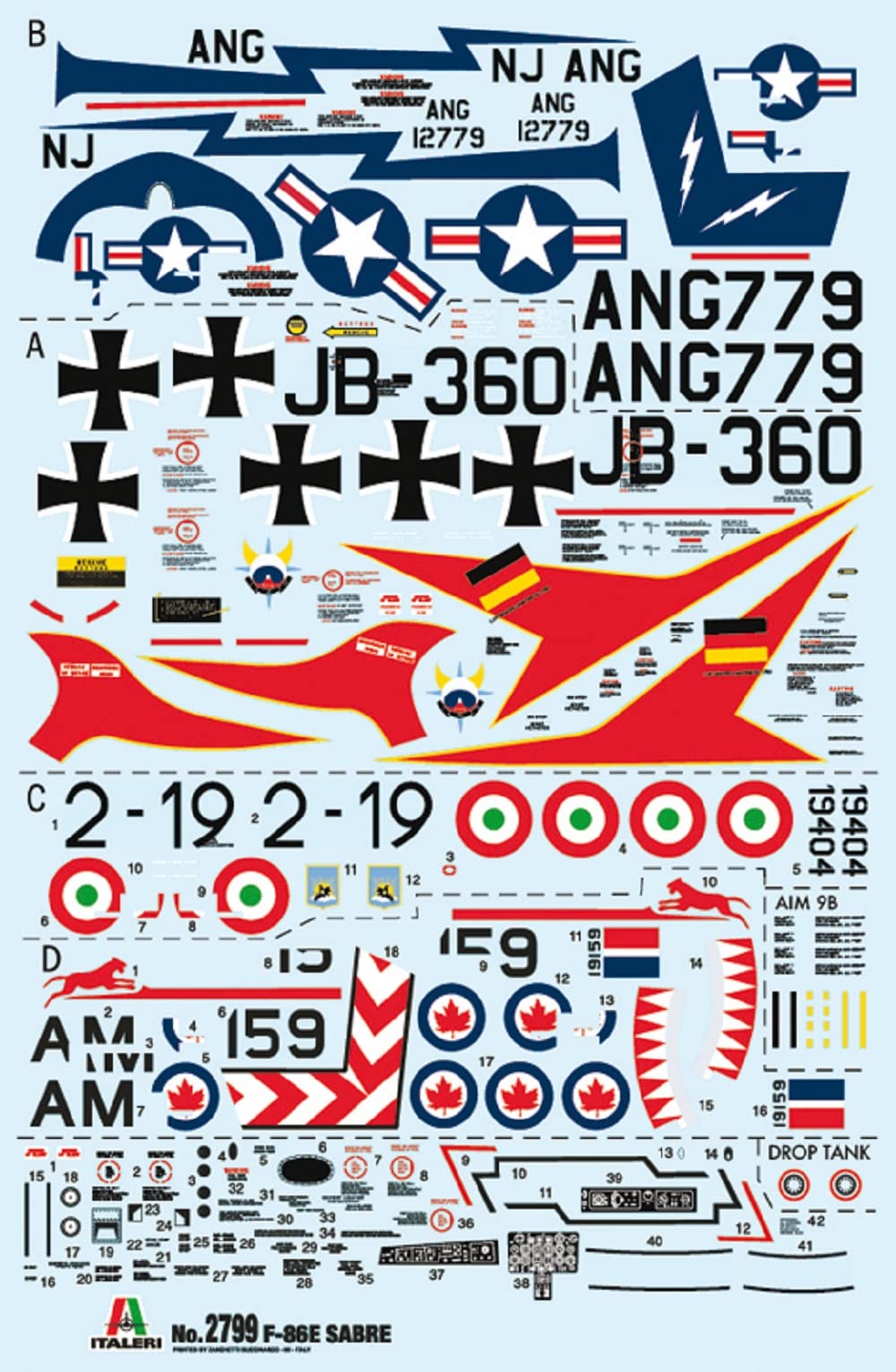 Italeri It2799 Aereo Militare 1/48 F-86E Sabre