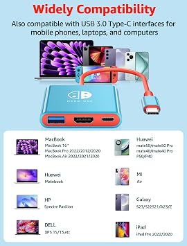 Switch Dock for Nintendo Switch, Portable Nintendo Switch, Switch OLED Docking Station for TV, 4K HDMI Switch Adapter Docking Station for TV, Steam, MacBook, Chromebook, PC, Phone Tablet with DP