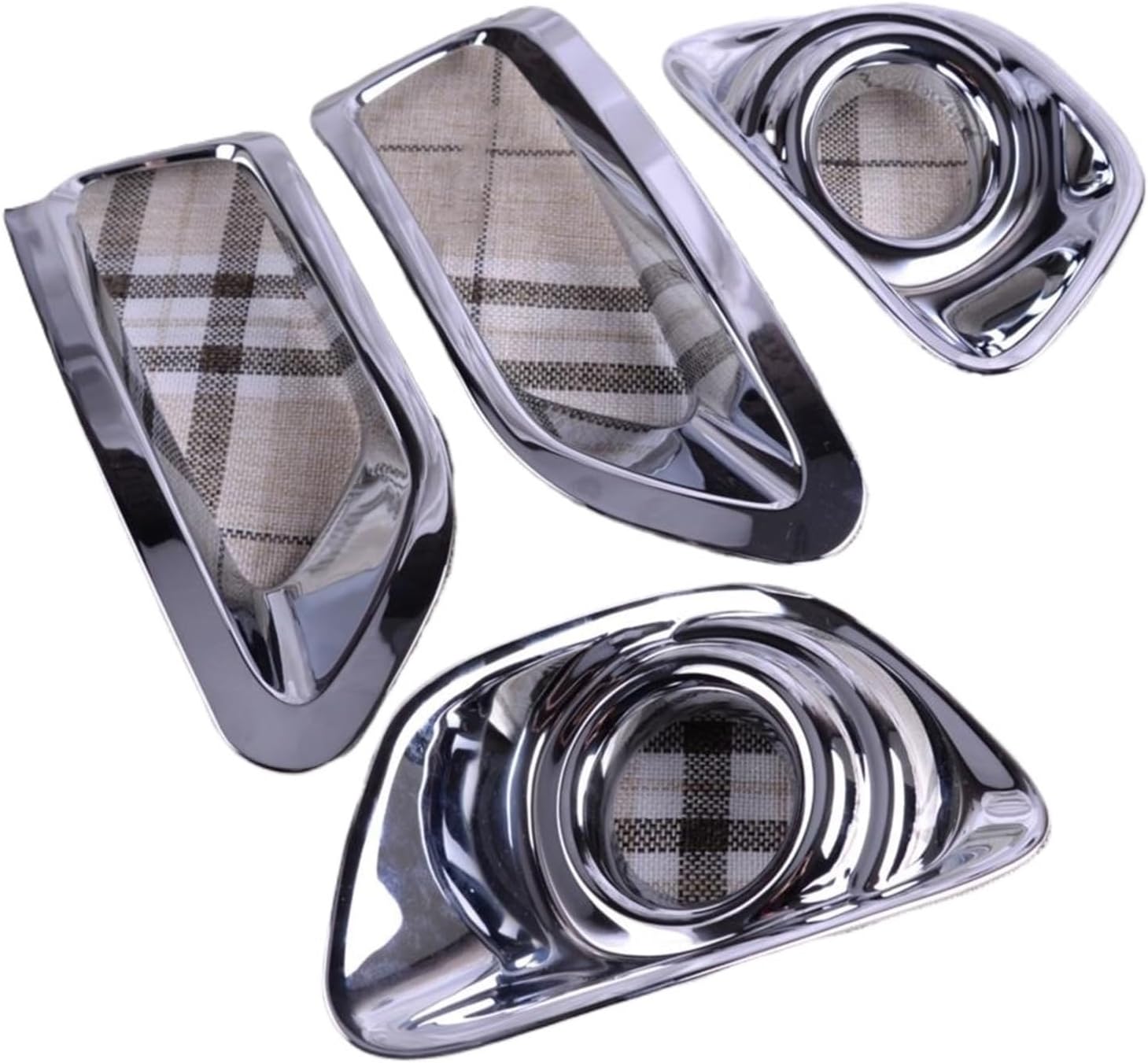ABS Chrome Bumper Front Rear Tail Fog Light Lamp Cover Trim Bezel Garnish Car Auto Compatible For Compass 2011 2012 2013 2014