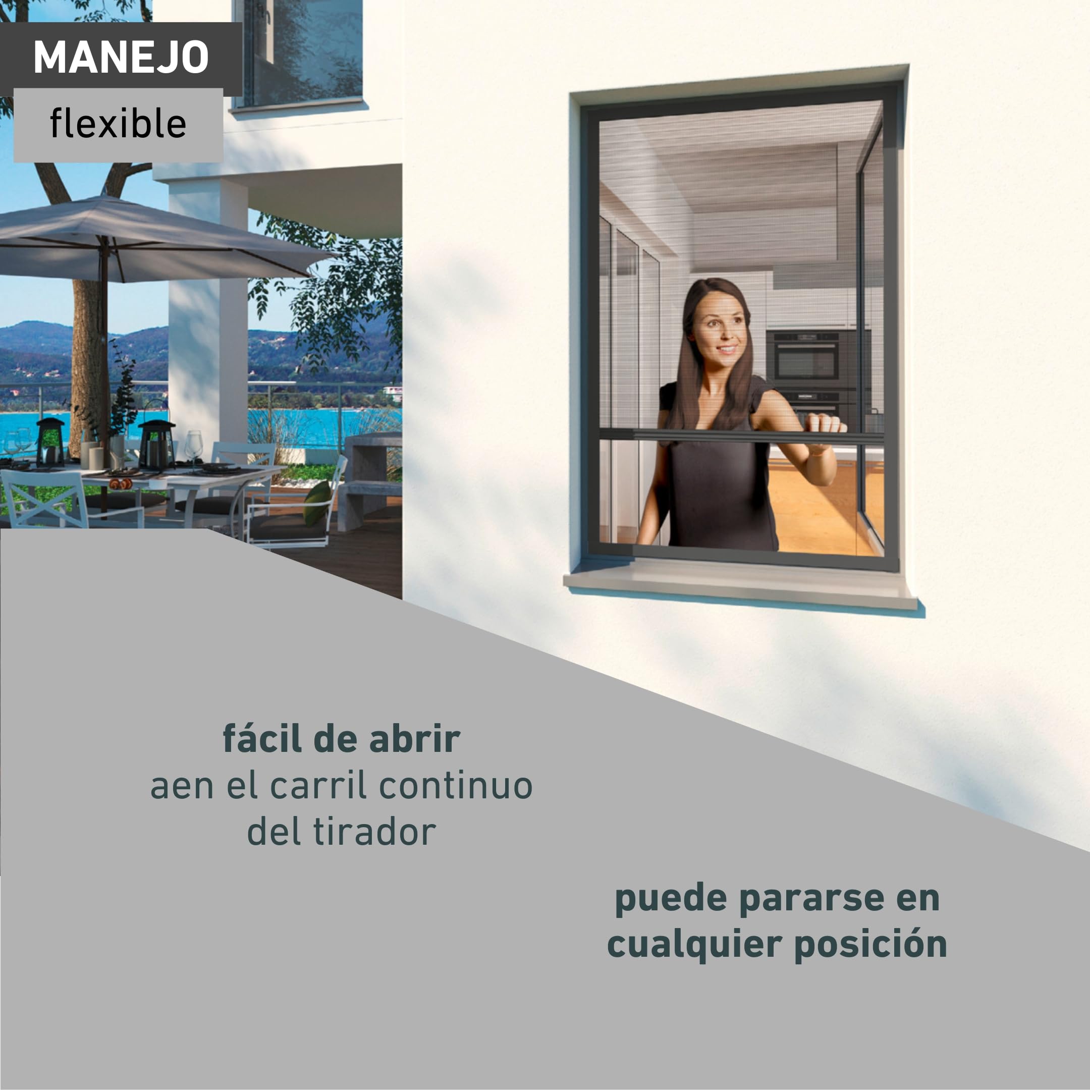 Windhager Expert 03243 - Estor Plisado para Ventana (ultraplano, 100 x 120 cm), Color Gris