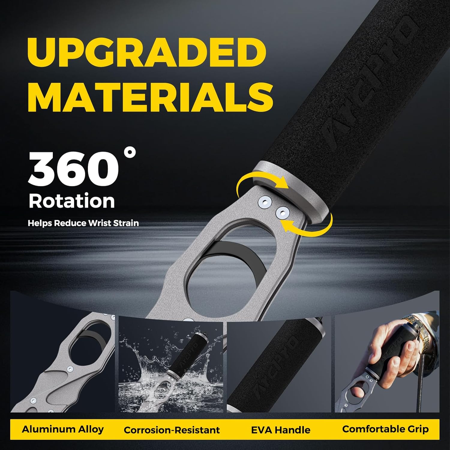 Titanium-Coated Fishing Line Cutter Saltwater Set 2-in-1 Fish Gripper with Scale
