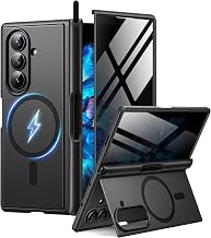 BERFY for Samsung Galaxy Z Fold 8 Ultra Case with Stylus Pen, Black | Compatible with MagSafe, Privacy Screen Protector, Hidden Kickstand, Pen Holder, Full Body Shockproof Magnetic Phone Case