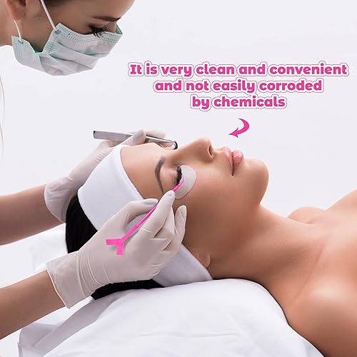 Miniatura 7 de 100 piezas en forma de Y herramienta de elevación de pestañas y permanente, cepillo para suministros de extensión de pestañas