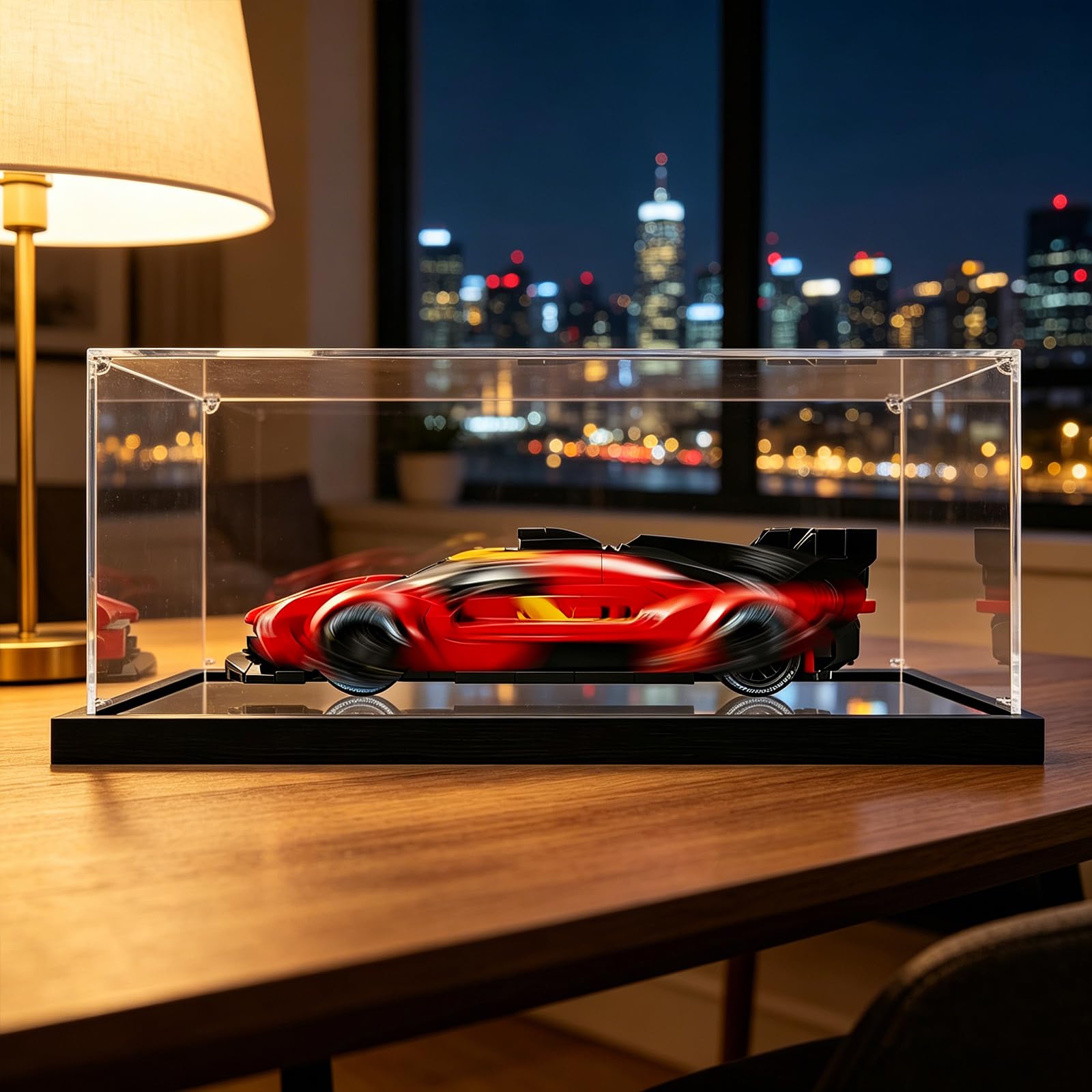 Wysokiej jakości akrylowa pyłoszczelna prezentacja - kompatybilna z Lego 77261 Supercar, przezroczysta - idealna do zestawów konstrukcyjnych i figurek kolekcjonerskich (przezroczysta)