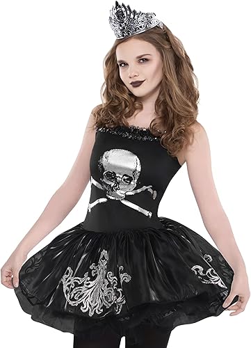 Amscan Zomberina Disfraz de Halloween para niñas, incluye vestido y corona