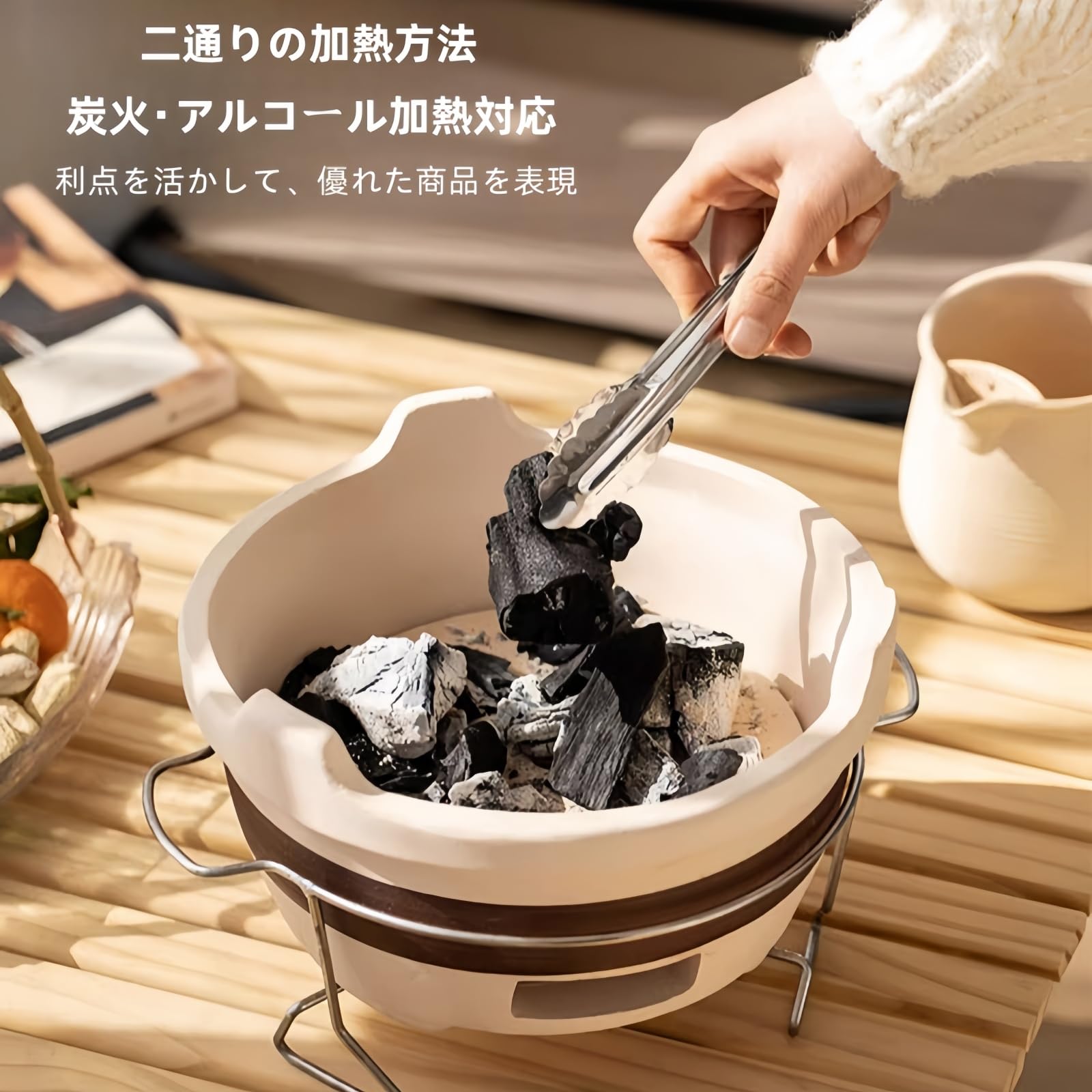 Amazon.co.jp: バーベキュー [2～5人用] 炭火バーベキ 卓上珪藻土 卓上 
