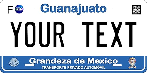 Guanajuato 2017 v2 - Placa de matrícula personalizada para automóvil, motocicleta, ciclomotor, bicicleta
