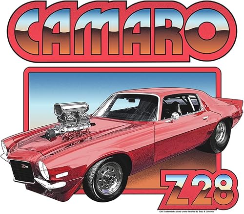 Miniatura 2 de Tee Luv Camiseta Chevrolet Camaro Z28 Ringer de los años 70 para hombre