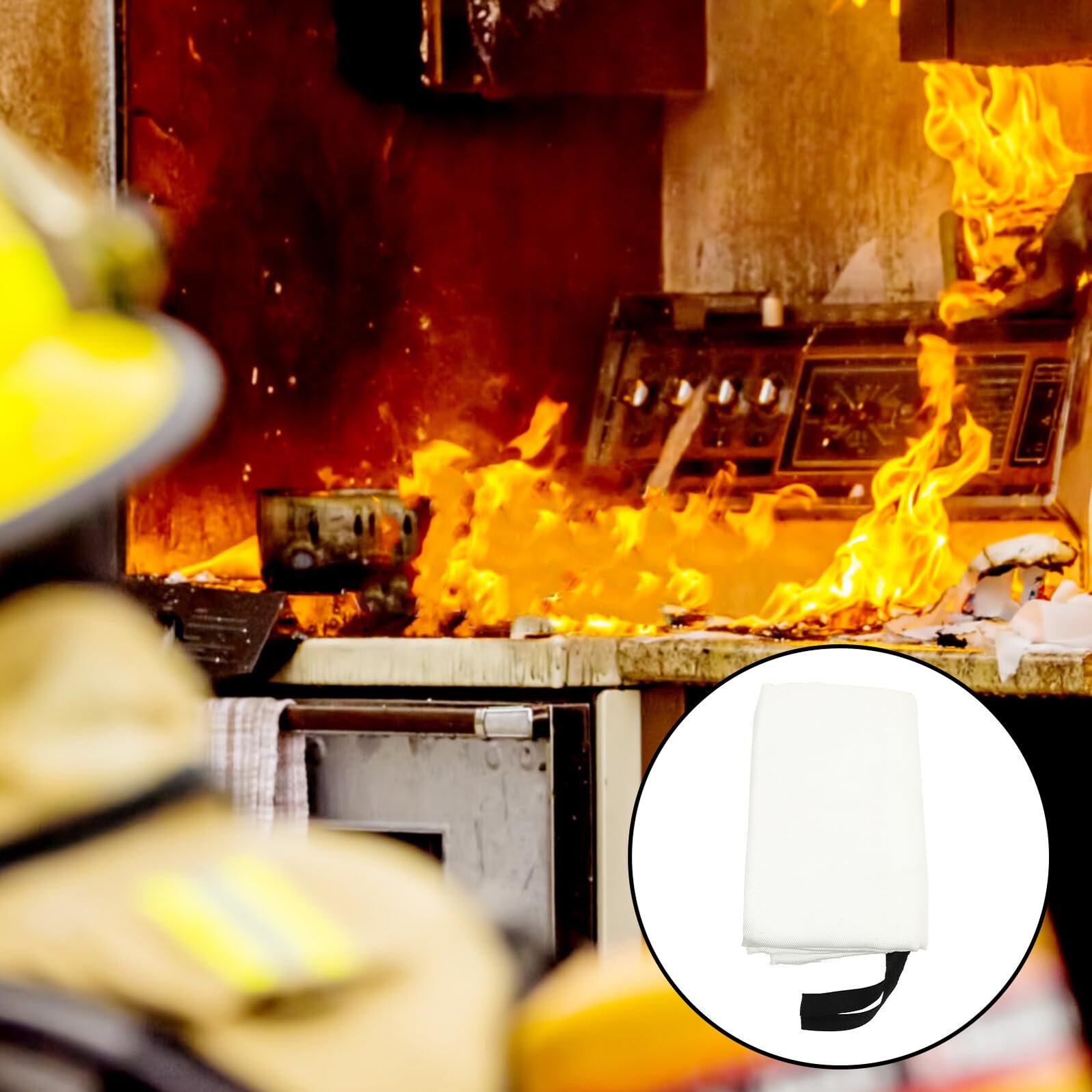 Cabilock Manta Ignífuga Resistente Manta Térmica para Protección contra Incendios Aislante Térmico Duradero para Cocina Camping y Emergencia