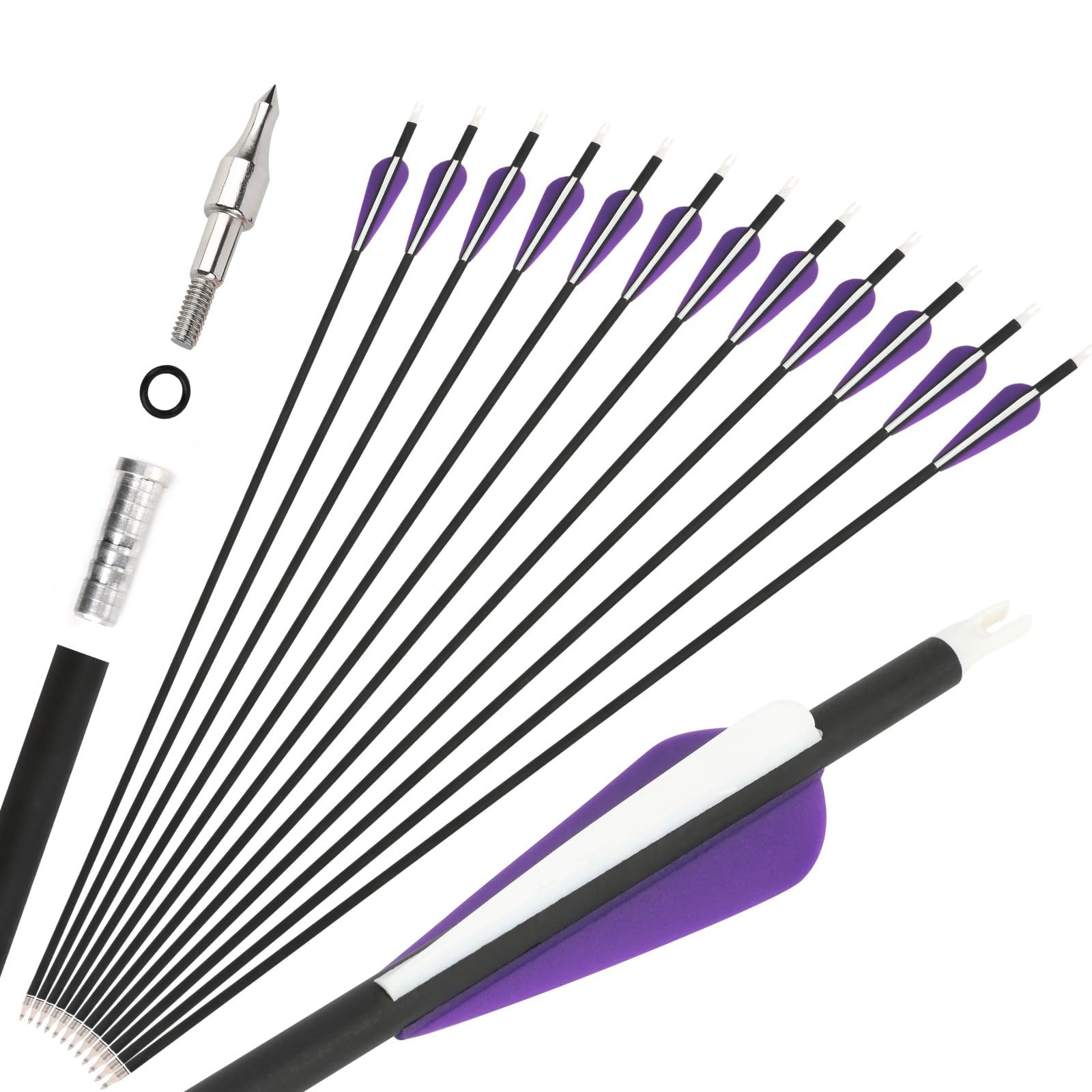 Flèches Chasse Tir à L'arc Spine 500 Flèche En Carbone Mixte Spine 500 - Longueur 28/30/32 Pouces - Pour Arc Classique Ou à Poulies (chasse) Flèches Carbone Mixte 32 Pouces Flèches Chasse Tir à L'arc Spine 500 Flèche En Carbone Mixte Spine 500 - Longueur 28/30/32 Pouces - Pour Arc Classique Ou à Poulies (chasse) Flèches Carbone Mixte 32 Pouces