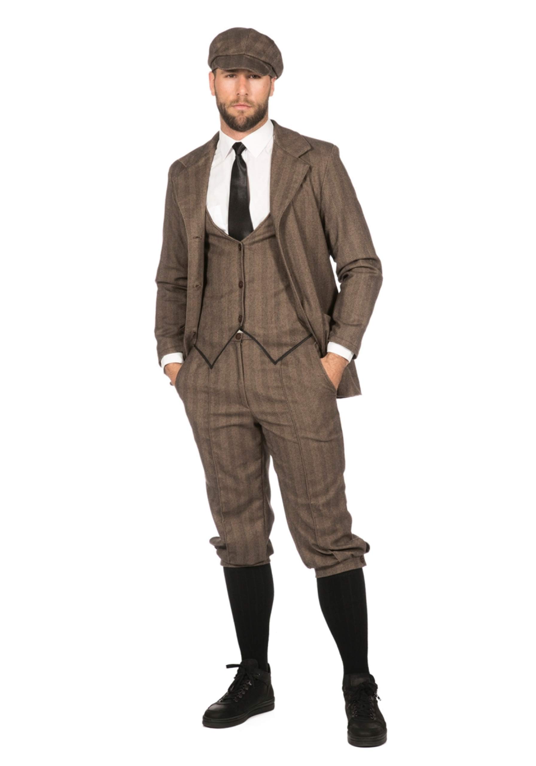 Wilbers & Wilbers Costume da uomo anni '20, colore marrone