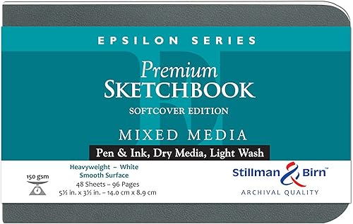 Miniatura 5 de Stillman & Birn Epsilon Series - Cuaderno de bocetos de tapa blanda, 5.5 x 8.5 pulgadas, 5.29 ozm (pesado), papel blanco, superficie lisa