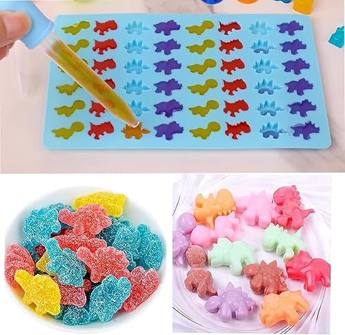 Miniatura 3 de Mini moldes de silicona para ositos de goma (tamaño bocado de 0.7 pulgadas) Molde antiadherente para chocolate y caramelo para niños, incluye
