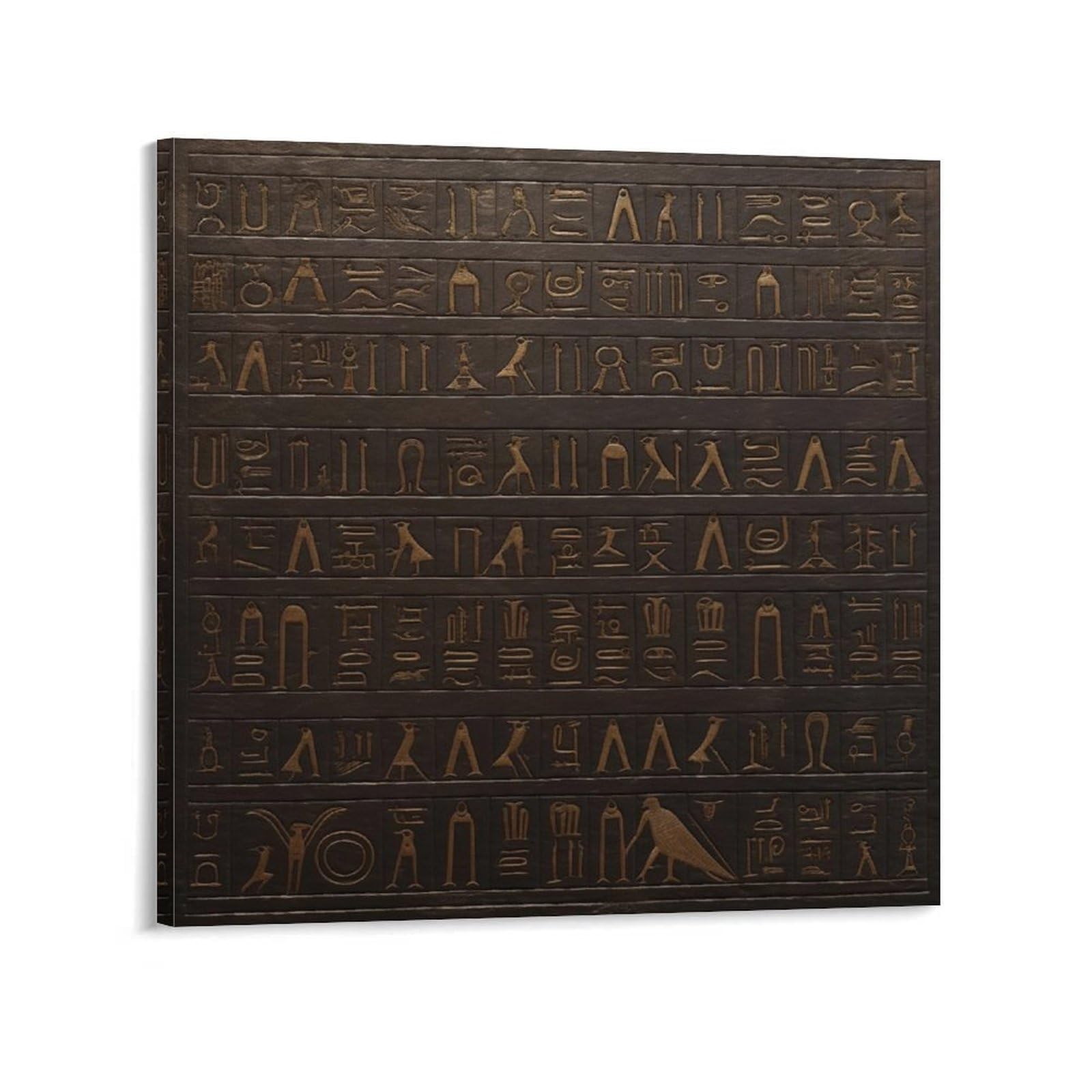 KLOPH Ancient Egyptian Hieroglyph Canvas Wall Art for Living Room 12x12inch Modern Artwork Painting for Bathroom Hanging Canvas Prints Aesthetic Wallart for Bedroom Kitchen Office Wall Decor