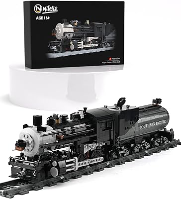 Nifeliz CN5700 Steam TrainÂ Building Kit and Engineering Toy, Collectible Steam Locomotive Display Set, 1ï¼š38 Scale Model Train Building Kit with Train Tracks, Top Present for Train Lovers (1136 PCS)