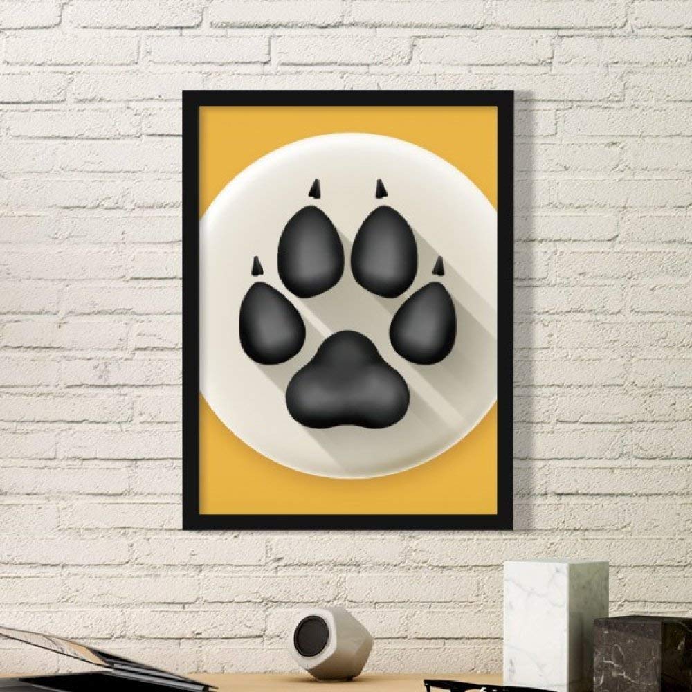 Cadre photo bois noir à motif de griffes de chien pour décorer votre salon chaleureux