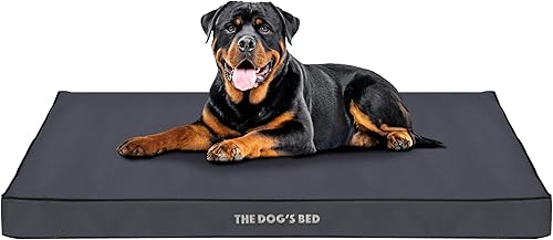 Miniatura 15 de The Dog's Bed - Cama ortopédica para perro, gris medio con ribete negro, impermeable, cama de apoyo con fundas reemplazables lavables, aprobada por