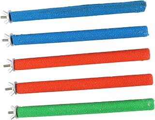 Parliky 5 Pçs Papagaio Barra De Pé Fosco Brinquedos De Madeira Periquito Brinquedos De Pássaros Pequenos Gaiola De Pássaro Papagaio Poleiro Suporte De Madeira Pássaro Poleiro Varas De