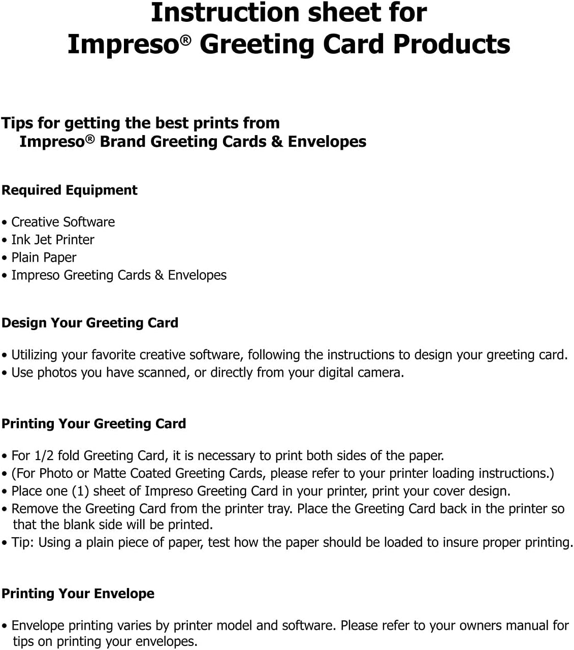 TST Greeting Cards 8.5x11, 96 bright, 100 Cards per pack