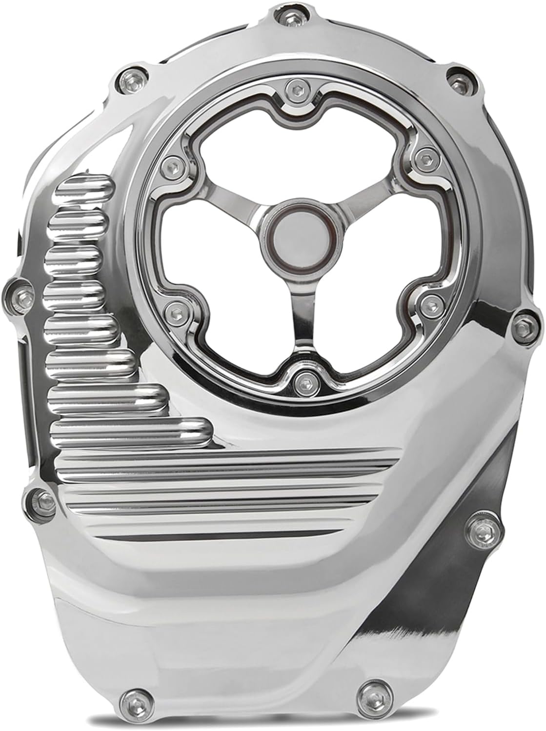 Chromed Engine M8 Clarity Cam Cover for Harley Softail Low Rider Slim FLSL Street Bob Heritage Road King Street Glide ST FLHXST 2018-2022 CNC Aluminum (Chromed)