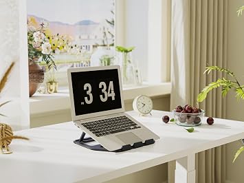 Amazon Basics Foldable aluminum stand for portable PCs with display up to 33 cm (13), Black
