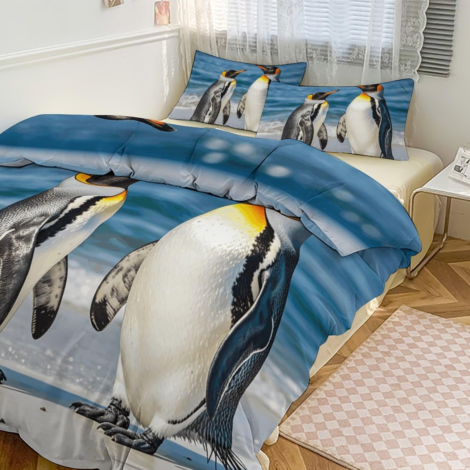Parure de lit 3 pièces épaisse anti-froid pour grand lit de maison et hôtel