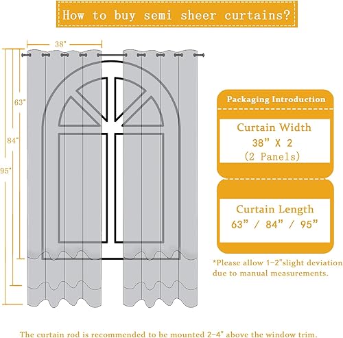 Miniatura 4 de Fragrantex - Cortinas bordadas, diseño de hojas